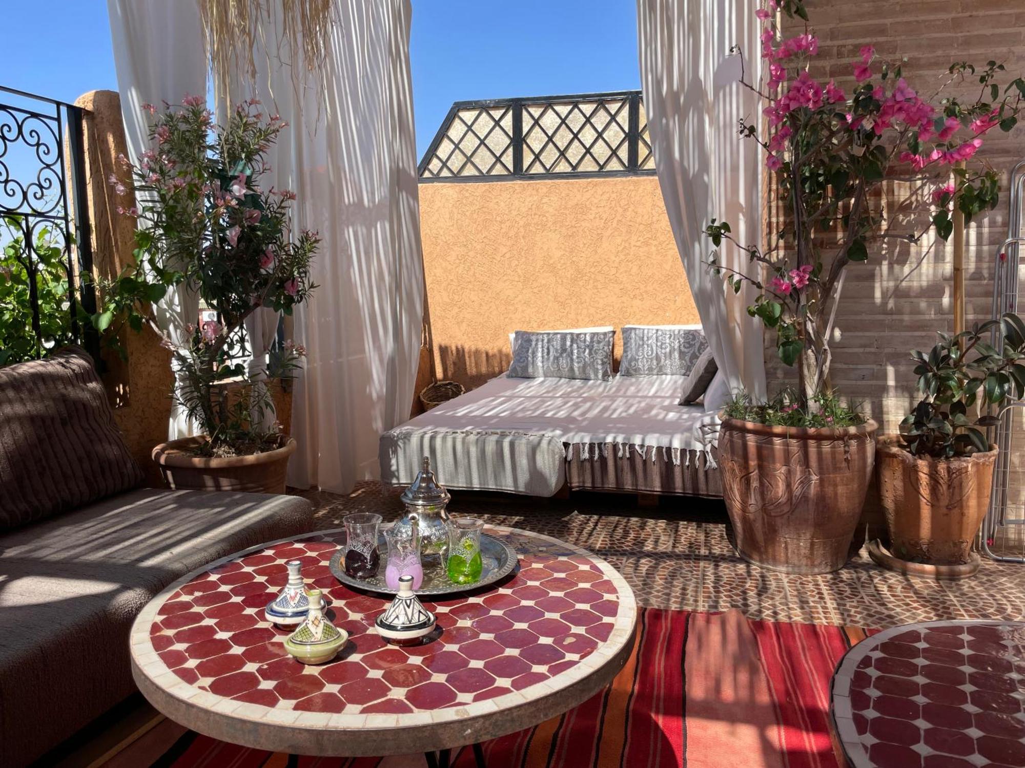 Riad Palmier Fleuri Marrakesh Exteriör bild