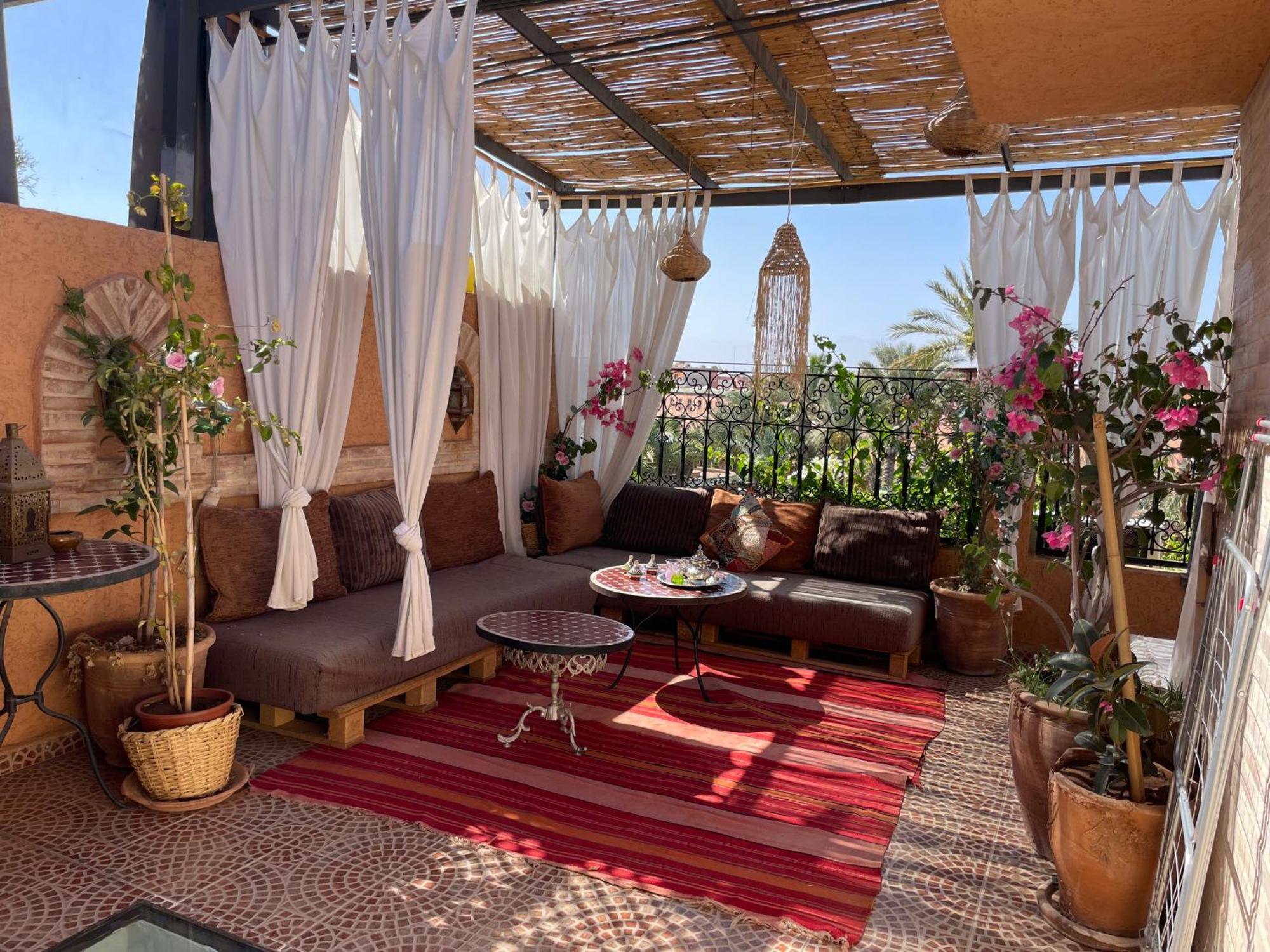 Riad Palmier Fleuri Marrakesh Exteriör bild