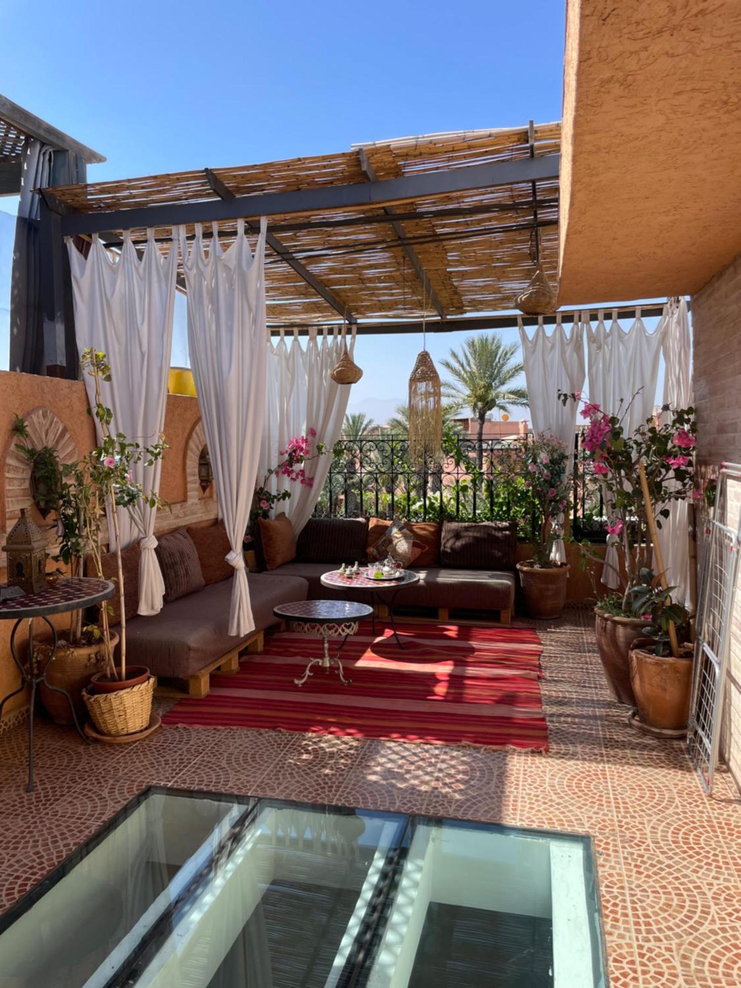 Riad Palmier Fleuri Marrakesh Exteriör bild