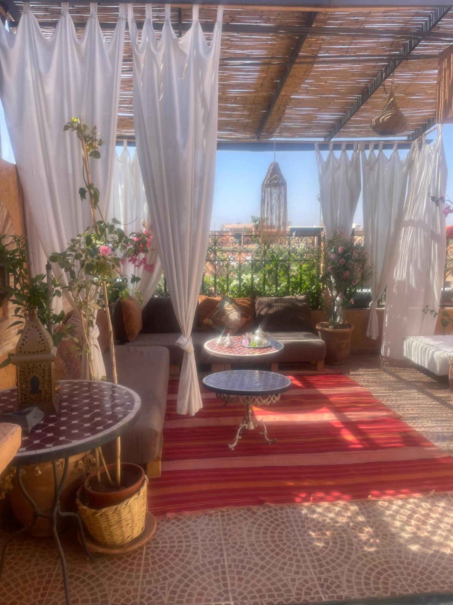 Riad Palmier Fleuri Marrakesh Exteriör bild